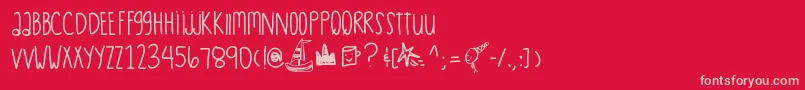 Шрифт Expressocaffe – розовые шрифты на красном фоне