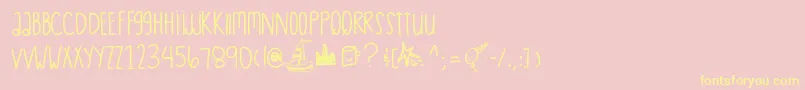 Expressocaffe Font – Yellow Fonts on Pink Background