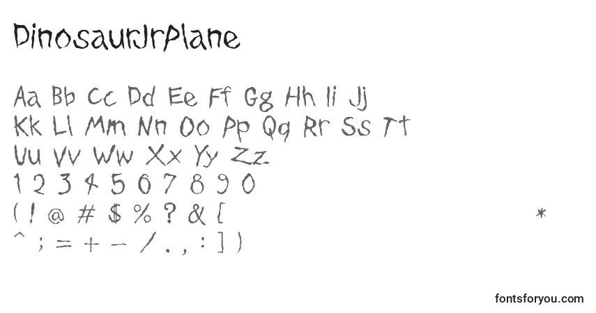 Fuente DinosaurJrPlane - alfabeto, números, caracteres especiales