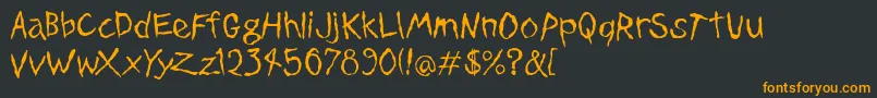 DinosaurJrPlane Font – Orange Fonts on Black Background