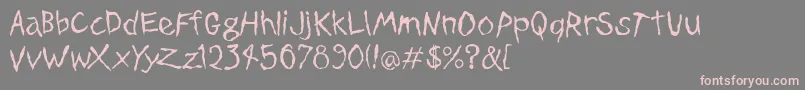 DinosaurJrPlane Font – Pink Fonts on Gray Background