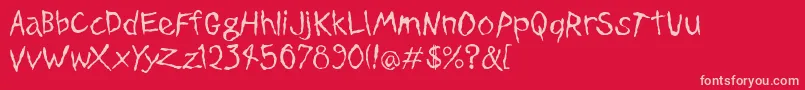 DinosaurJrPlane Font – Pink Fonts on Red Background