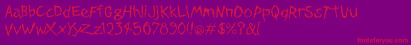 DinosaurJrPlane Font – Red Fonts on Purple Background