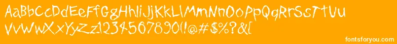 DinosaurJrPlane Font – White Fonts on Orange Background
