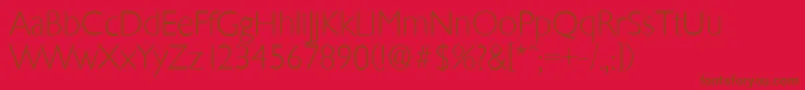 ChantillyserialXlightRegular Font – Brown Fonts on Red Background