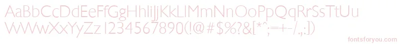 ChantillyserialXlightRegular Font – Pink Fonts on White Background