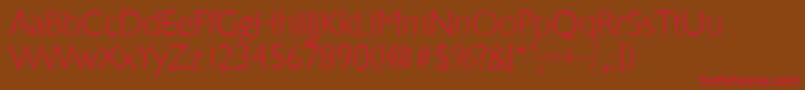 ChantillyserialXlightRegular Font – Red Fonts on Brown Background