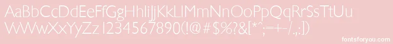 ChantillyserialXlightRegular Font – White Fonts on Pink Background
