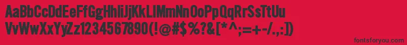 SlimsansserifBold Font – Black Fonts on Red Background