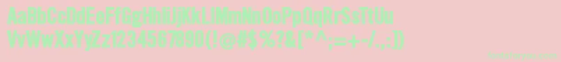 SlimsansserifBold Font – Green Fonts on Pink Background