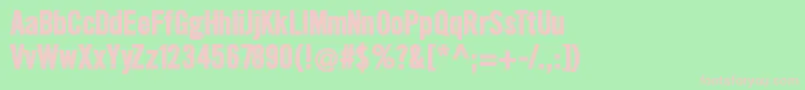 SlimsansserifBold Font – Pink Fonts on Green Background