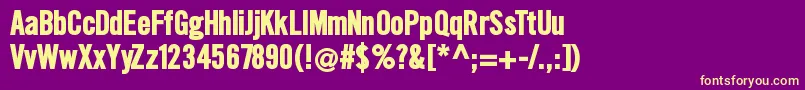 SlimsansserifBold Font – Yellow Fonts on Purple Background