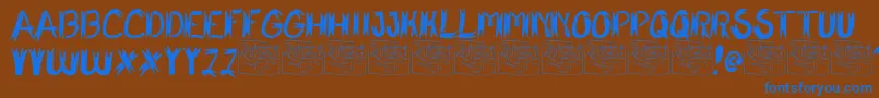SharkFighter Font – Blue Fonts on Brown Background