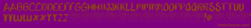 SharkFighter Font – Brown Fonts on Purple Background