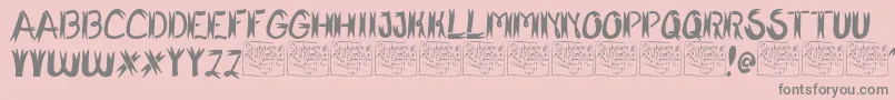 SharkFighter Font – Gray Fonts on Pink Background