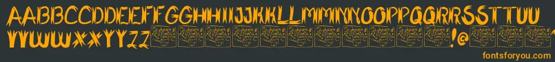 SharkFighter Font – Orange Fonts on Black Background