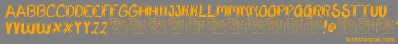 SharkFighter Font – Orange Fonts on Gray Background