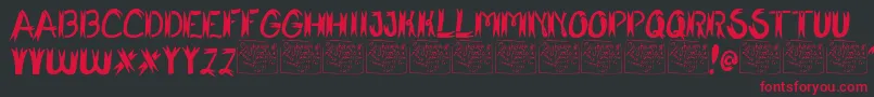 SharkFighter Font – Red Fonts on Black Background