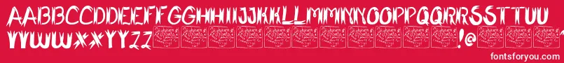 フォントSharkFighter – 赤い背景に白い文字