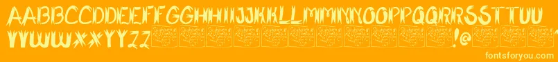 SharkFighter Font – Yellow Fonts on Orange Background
