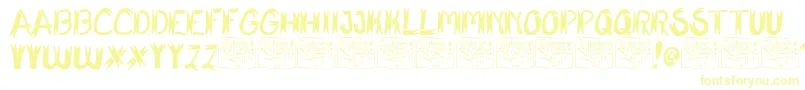 SharkFighter Font – Yellow Fonts on White Background