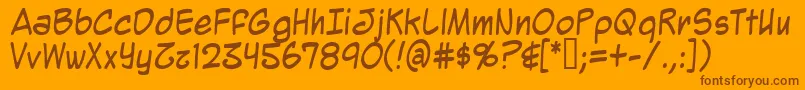 Mighz Font – Brown Fonts on Orange Background