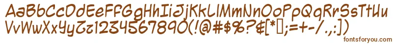 Mighz-fontti – ruskeat fontit valkoisella taustalla