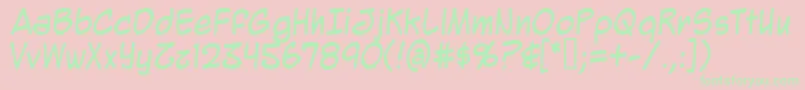 Mighz Font – Green Fonts on Pink Background