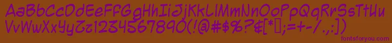 Mighz Font – Purple Fonts on Brown Background