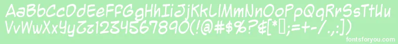 Mighz Font – White Fonts on Green Background