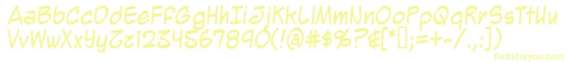 Шрифт Mighz – жёлтые шрифты