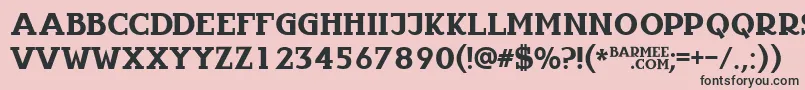 フォントInfantyl – ピンクの背景に黒い文字