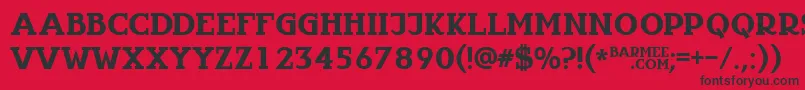 Infantyl Font – Black Fonts on Red Background