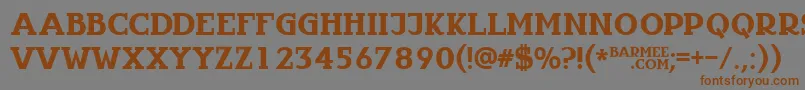 Infantyl Font – Brown Fonts on Gray Background