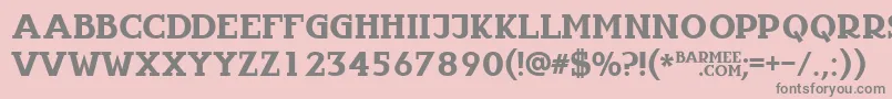 フォントInfantyl – ピンクの背景に灰色の文字