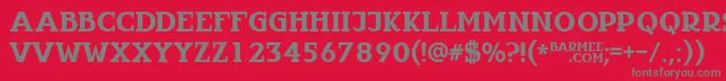 フォントInfantyl – 赤い背景に灰色の文字