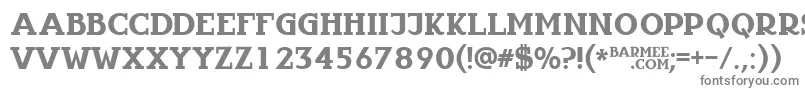 フォントInfantyl – 白い背景に灰色の文字