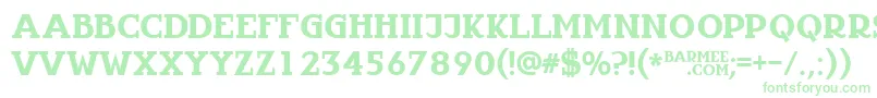 Infantyl Font – Green Fonts on White Background