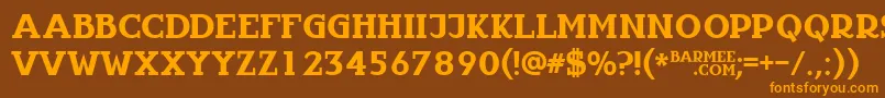 Infantyl Font – Orange Fonts on Brown Background