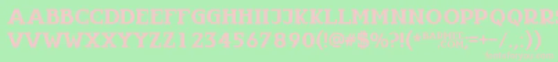 Infantyl Font – Pink Fonts on Green Background