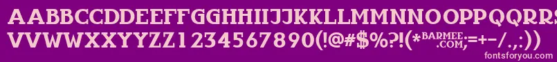 Infantyl Font – Pink Fonts on Purple Background