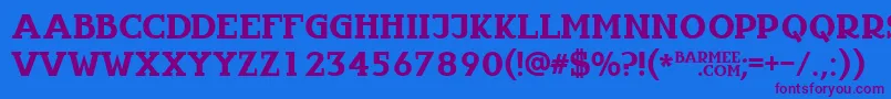 Infantyl Font – Purple Fonts on Blue Background