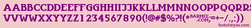 Infantyl Font – Purple Fonts on Pink Background