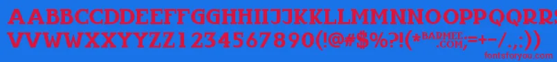 Infantyl Font – Red Fonts on Blue Background