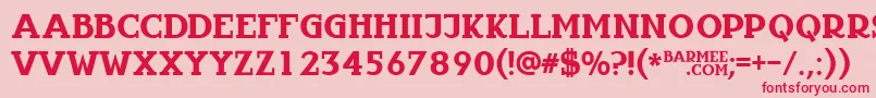 Infantyl Font – Red Fonts on Pink Background
