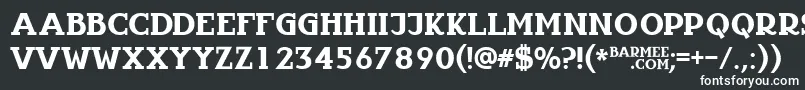 フォントInfantyl – 黒い背景に白い文字