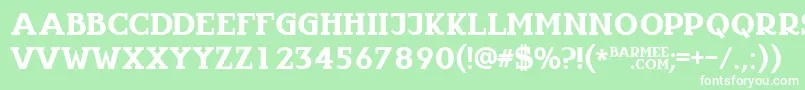 Infantyl Font – White Fonts on Green Background