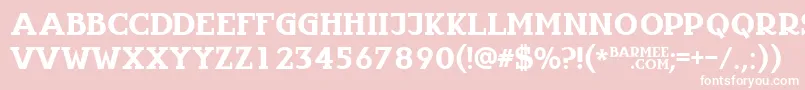 Infantyl Font – White Fonts on Pink Background