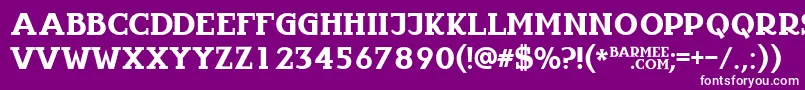 フォントInfantyl – 紫の背景に白い文字