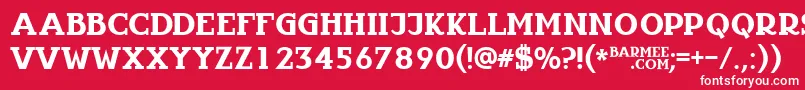 フォントInfantyl – 赤い背景に白い文字